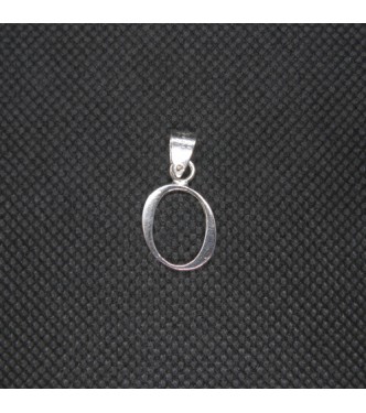 PE001438 Sterling Silver Pendant Charm Letter O Solid Genuine Hallmarked 925
